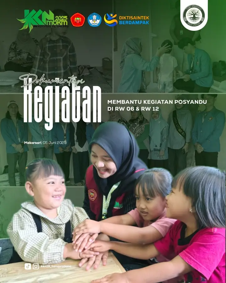 Artikel KKN UNFARI: Bersama Wujudkan Desa Sehat : Kontribusi KKN 19 Taru Pradana di Posyandu Mekarsari Gambung