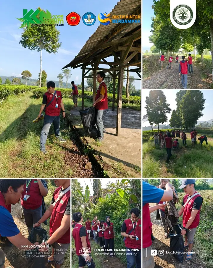 Artikel KKN UNFARI: Membangun Desa Bersih Melalui Jumat Bersih di Desa Mekarsari Gambung dari Kelompok Taru Pradana