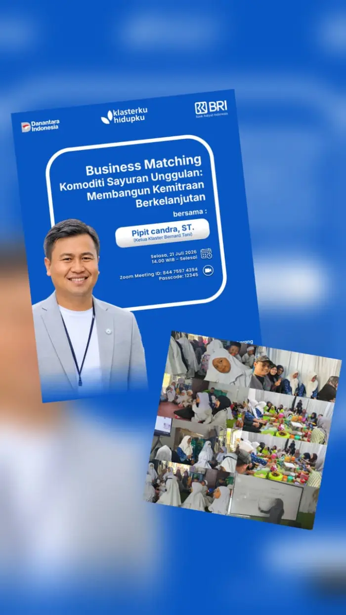 Artikel KKN Universitas Al Ghifari: Giat KKN Kelompok 27 Desa Warnasari: Dari Silaturahmi Warga hingga Mendampingi Webinars Business Matching BRI Bersama Bernard Tani